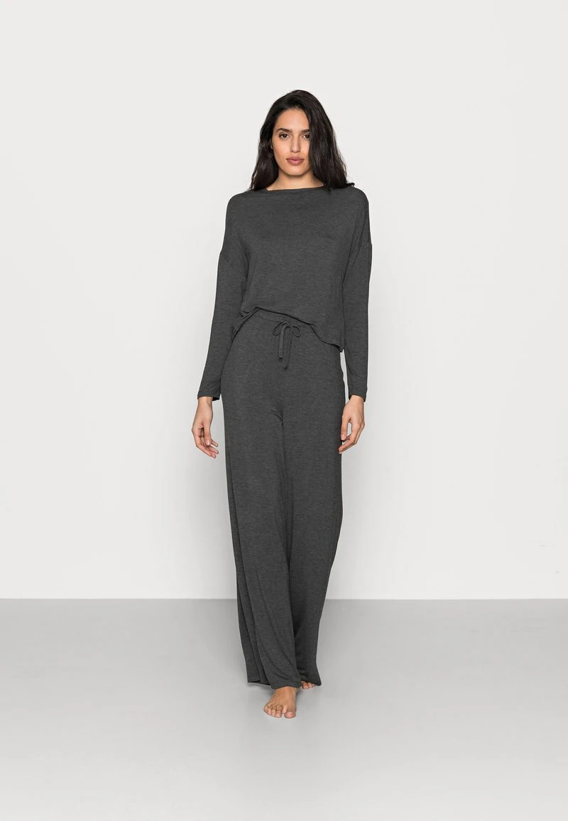 Anna Field JERSEY WIDE LEG PJ SET - Pijama - Dark Grey, Mujer 4 Anna Field JERSEY WIDE LEG PJ SET - Pijama - Dark Grey, Mujer - Imagen 2