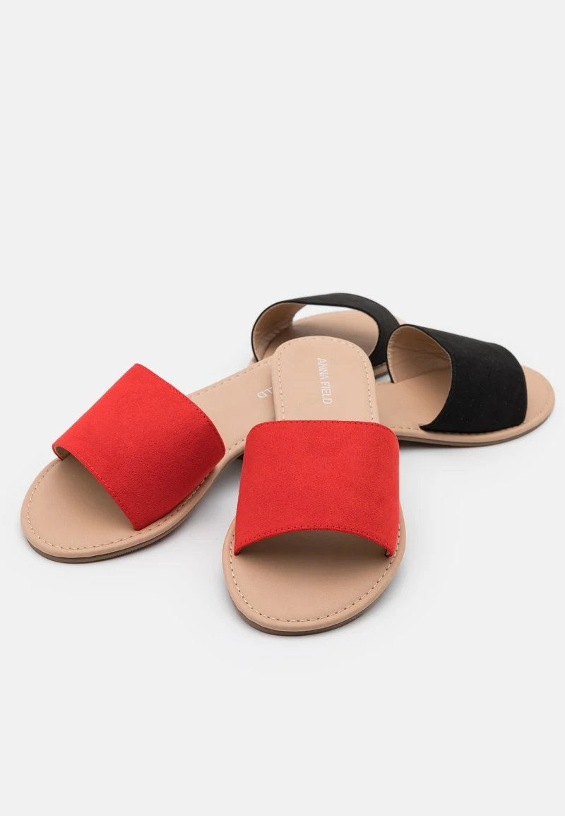 Anna Field 2 PACK - Sandalias Planas - Black/red, Mujer 8 Anna Field 2 PACK - Sandalias Planas - Black/red, Mujer - Imagen 6