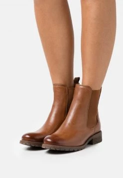 Anna Field LEATHER - Botines - Cognac, Mujer