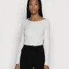 Anna Field BOATNECK JUMPER - Jersey De Punto - White, Mujer