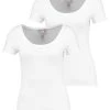 Anna Field 2 PACK - Camiseta Básica - White, Mujer