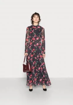 Anna Field MAXI HIGH NECK DRESS - Vestido Largo - Black/orange, Mujer -Anna Field Ventas 2022 1558b6269aa8493d8caba2ee39651780