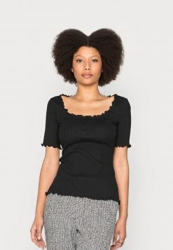 Anna Field Camiseta Básica - Black, Mujer