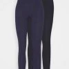 Anna Field 2 PACK - Leggings - Black/dark Blue, Mujer -Anna Field Ventas 2022 17575cfccf234fb28f83ab23c7dfcb6f