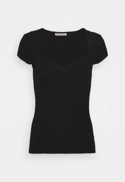 Anna Field Camiseta Básica - Black, Mujer