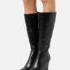 Anna Field LEATHER - Botas De Cuña - Black, Mujer -Anna Field Ventas 2022 2bffaaf78cfc4ba1a786b57fb8ee6145