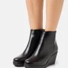 Anna Field LEATHER WINTER BOOT - Wedge Ankle Boots - Botines Bajos - Black, Mujer -Anna Field Ventas 2022 3f22c5fa942c4fcdaafa6b1aa0418020