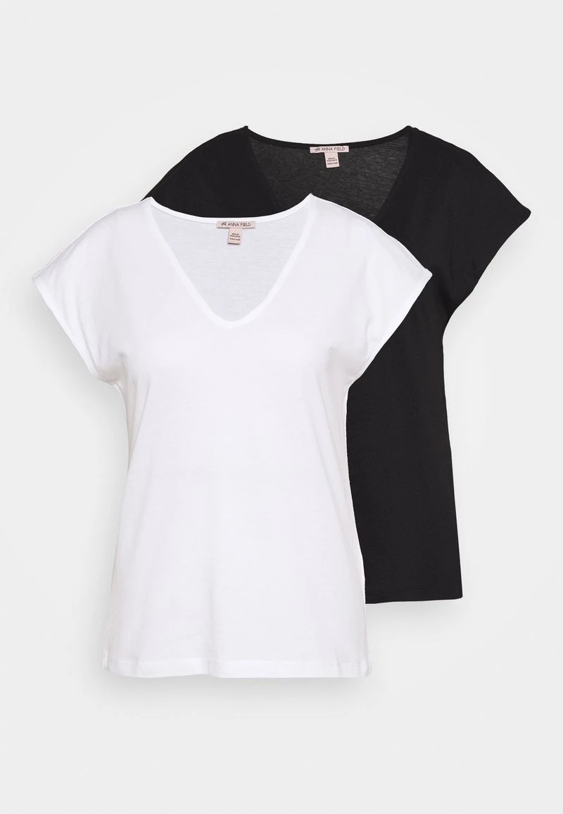 Anna Field 2 PACK - Camiseta Básica - Black/white, Mujer 7 Anna Field 2 PACK - Camiseta Básica - Black/white, Mujer - Imagen 5