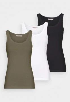Anna Field BASIC TANK 3er Pack - Top - Black/white /khaki, Mujer -Anna Field Ventas 2022 4289b0b1f8034059a3de71ba922c276a