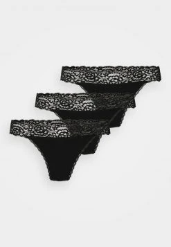 Anna Field 3PP MARGARET COTTON & LACE THONG - Tanga - Black, Mujer -Anna Field Ventas 2022 4897e76adea44abf9e99888d6c2e8974