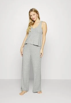 Anna Field RIB 3 PIECE PYJAMA - Pijama - Light Grey, Mujer -Anna Field Ventas 2022 4aee0ee9df3640c0bd5ab943a3555b9b