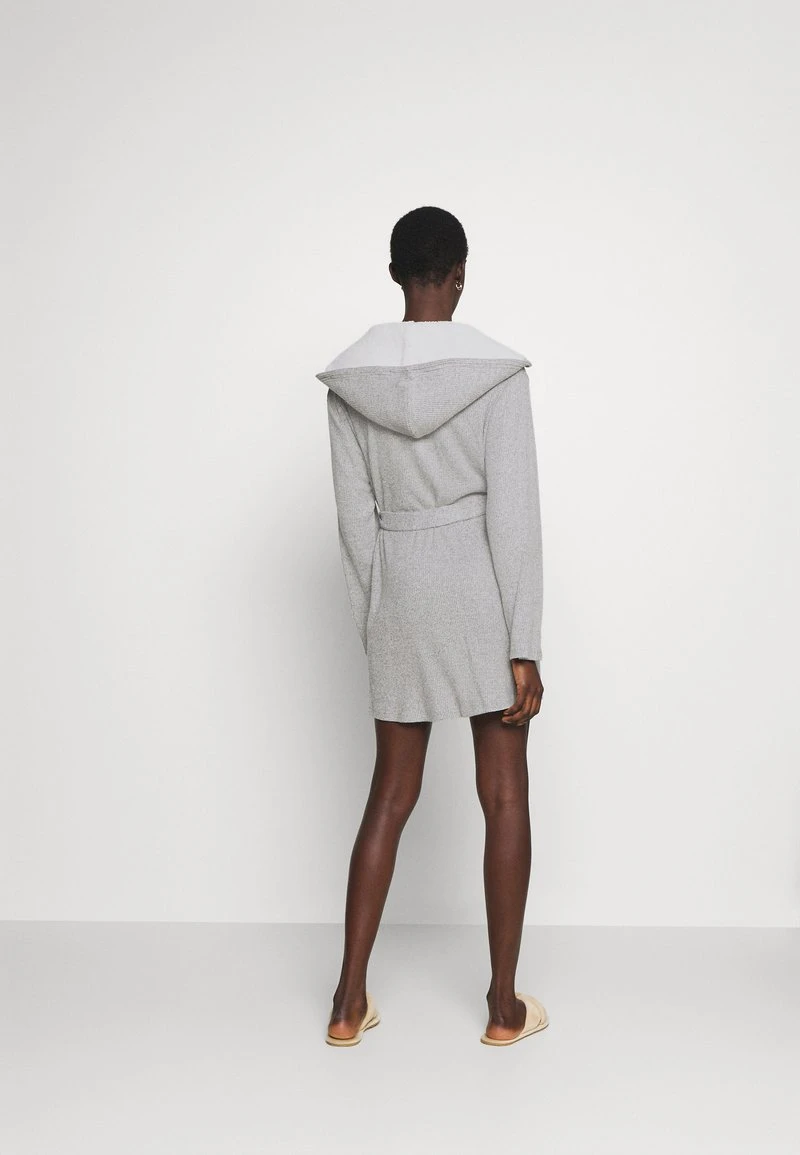 Anna Field RIBBED BATHROBE - Albornoz - Grey, Mujer 5 Anna Field RIBBED BATHROBE - Albornoz - Grey, Mujer - Imagen 3