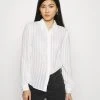 Anna Field Semi Sheer Blouse - Camisa - White, Mujer -Anna Field Ventas 2022 4e7850c61fb74554a8aab0aeafc29fc9