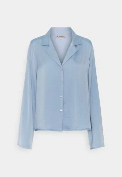 Anna Field HAMMERED SATIN PJ SET - Pijama - Blue Denim, Mujer -Anna Field Ventas 2022 50968058edee4942a0eee04113599ea8