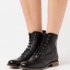 Anna Field LEATHER - Botines Con Cordones - Black, Mujer