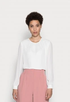 Anna Field CREW NECK BLOUSES WITH PUFFED SLEEVES - Blusa - Off-white, Mujer