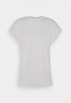 Anna Field Camiseta Básica - Mottled Light Grey, Mujer