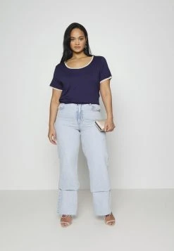 Anna Field Camiseta Básica - Dark Blue, Mujer -Anna Field Ventas 2022 5aad9a642f2847c38fdf9bdde0971116