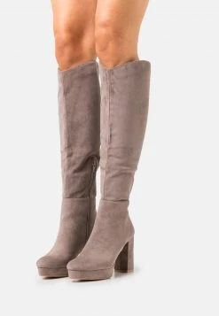 Anna Field Botas De Tacón - Taupe, Mujer