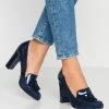 Anna Field LEATHER - Tacones - Dark Blue, Mujer