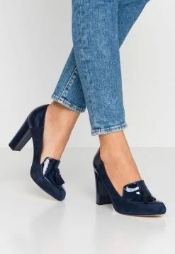 Anna Field LEATHER - Tacones - Dark Blue, Mujer