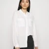 Anna Field Basic Blouse With Front Pockets - Camisa - Offwhite, Mujer -Anna Field Ventas 2022 65551f7cce13477ba27daa38e79f5f44