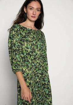 Anna Field Quarter Sleeves Elevated Casual Midi Dress - Vestido Informal - Black/green, Mujer -Anna Field Ventas 2022 6897305fcad341ac9649a3f79f7aff4c