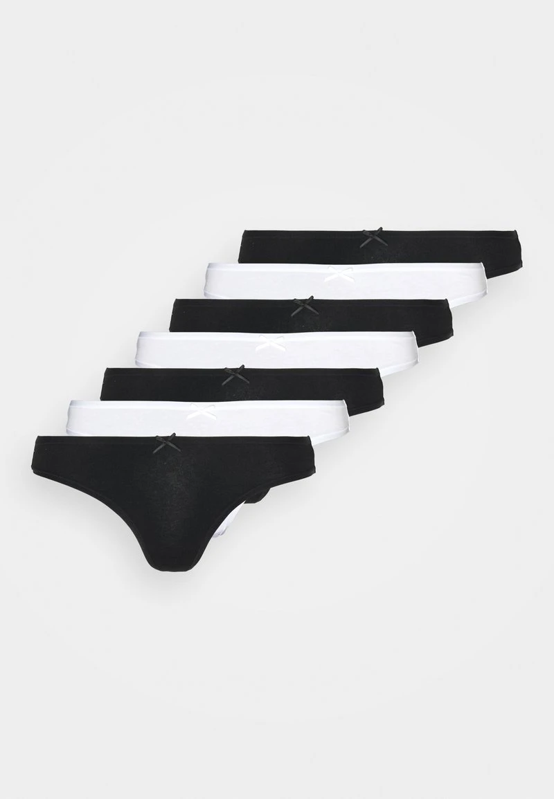 Anna Field GEORGINA 7PP THONG COTTON - Tanga - Black/white, Mujer 7 Anna Field GEORGINA 7PP THONG COTTON - Tanga - Black/white, Mujer - Imagen 5