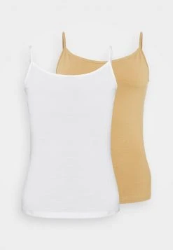 Anna Field 2 PACK - Top - White/tan, Mujer