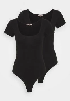 Anna Field 2PP SHORT SLEEVES BODIES - Body - Black, Mujer -Anna Field Ventas 2022 6e0586f97c504ccea7c6a5821ef118f9