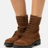 Anna Field LEATHER - Botines Con Cordones - Cognac, Mujer