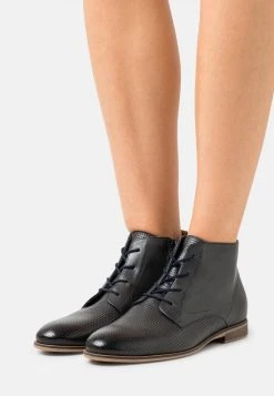 Anna Field LEATHER - Botines Bajos - Dark Blue, Mujer