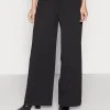Anna Field BUTTON WAIST WIDE LEG PANTS - Pantalones - Black, Mujer -Anna Field Ventas 2022 7b138340974645f1802e260b24386efe