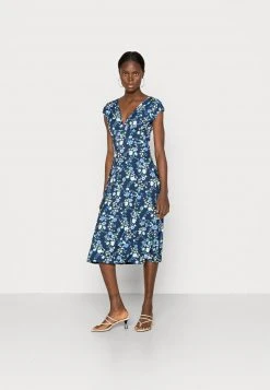 Anna Field Vestido Ligero - Dark Blue/multi Coloured, Mujer