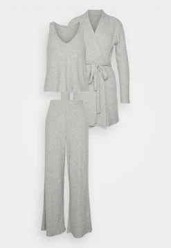 Anna Field RIB 3 PIECE PYJAMA - Pijama - Light Grey, Mujer -Anna Field Ventas 2022 7dab298f1c8849e1b7195c40e4777ce1