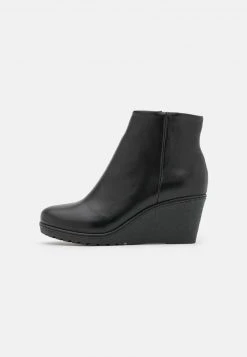 Anna Field LEATHER WINTER BOOT - Wedge Ankle Boots - Botines Bajos - Black, Mujer -Anna Field Ventas 2022 804ad973e7724429bccd6e0191cc9ce0
