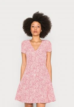 Anna Field Vestido Informal - Coral/white, Mujer