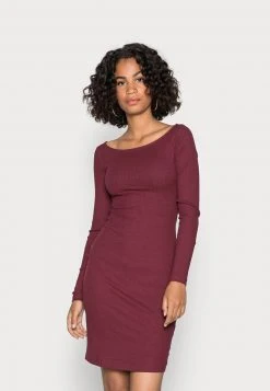 Anna Field Vestido De Punto - Bordeaux, Mujer