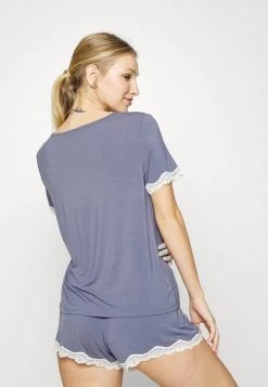 Anna Field LACE TRIM SHORT SET - Pijama - Blue, Mujer -Anna Field Ventas 2022 873d92432a5d4ce39b35f102d24ea23b