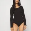 Anna Field LONG SLEEVE BODY 2 PACK - Body - Black, Mujer