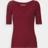 Anna Field Camiseta Estampada - Dark Red, Mujer
