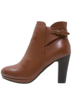 Anna Field Botines De Tacón - Cognac, Mujer