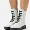 Anna Field LEATHER - Botines Con Plataforma - Offwhite, Mujer