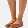 Anna Field LEATHER - Bailarinas - Cognac, Mujer