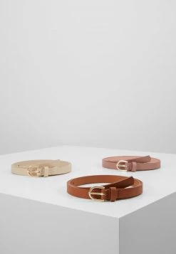 Anna Field 3 PACK - Cinturón - Cognac/rose/beige, Mujer