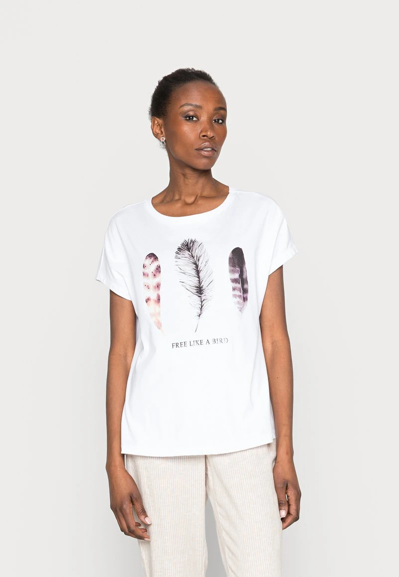 Anna Field FRANCESCA FREE LIKE A BIRD FEATHER TEE - Camiseta Estampada - White, Mujer 3 Anna Field FRANCESCA FREE LIKE A BIRD FEATHER TEE - Camiseta Estampada - White, Mujer