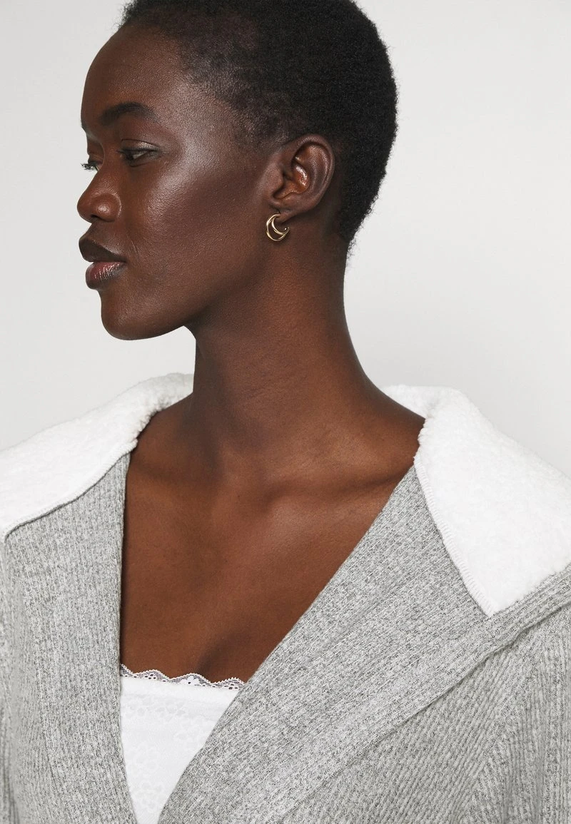 Anna Field RIBBED BATHROBE - Albornoz - Grey, Mujer 6 Anna Field RIBBED BATHROBE - Albornoz - Grey, Mujer - Imagen 4