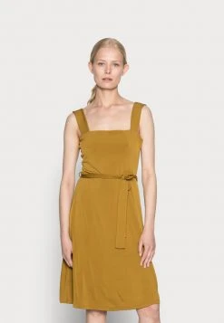 Anna Field WIDE STRAP BASIC MIDI DRESS - Vestido Informal - Brown, Mujer