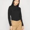 Anna Field SCALLOP DETAIL JUMPER - Jersey De Punto - Black, Mujer