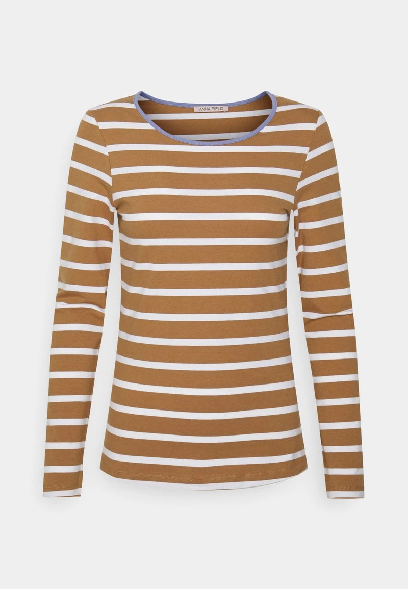 Anna Field STRIPEY CONTRAST - Camiseta De Manga Larga - Brown, Mujer 3 Anna Field STRIPEY CONTRAST - Camiseta De Manga Larga - Brown, Mujer